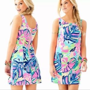 Lilly Pulitzer Cathy Exotic Garden Shift Dress Sz 4 Floral Sleeveless Preppy